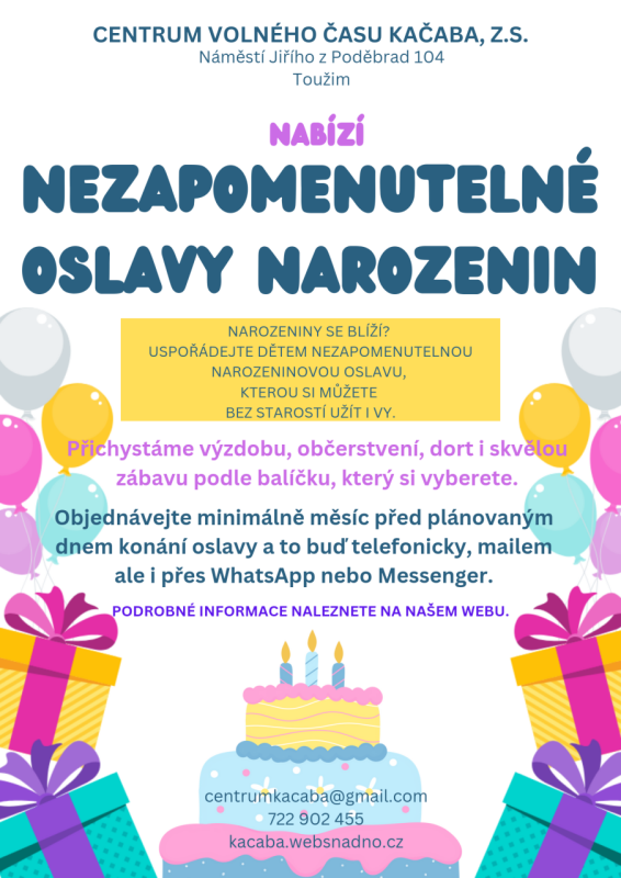 oslavy narozenin